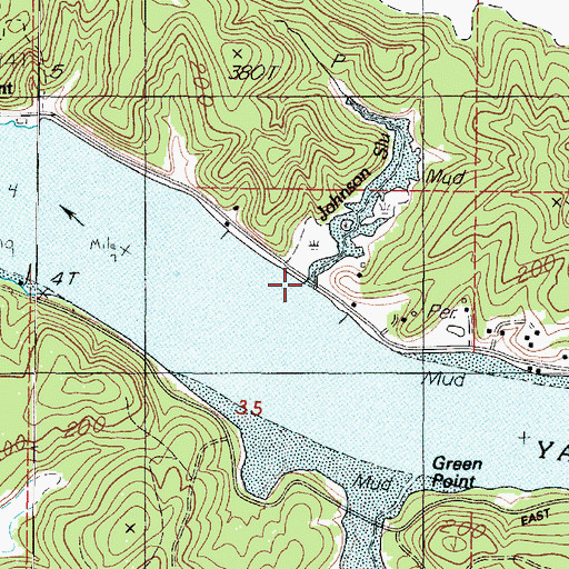Topographic Map of Johnson Slough, OR