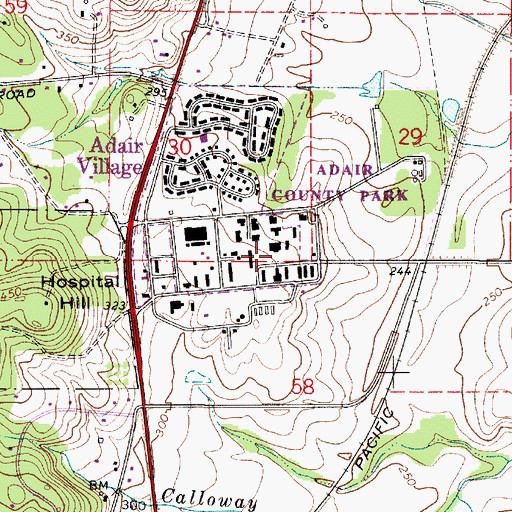 Topographic Map of Adair Air Force Station (historical), OR