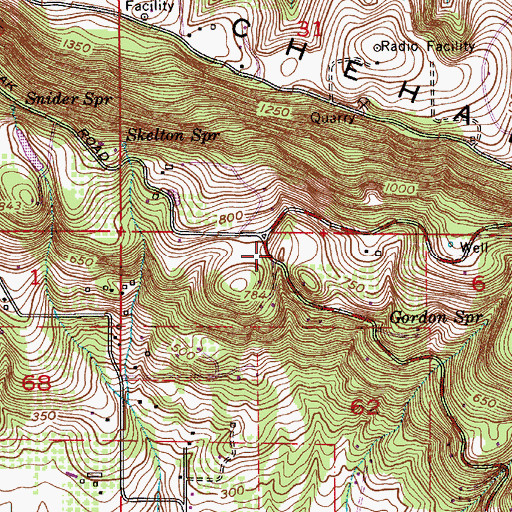 Topographic Map of Brugato Reservoir, OR