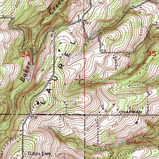 Topographic Map of Howell Spring, OR