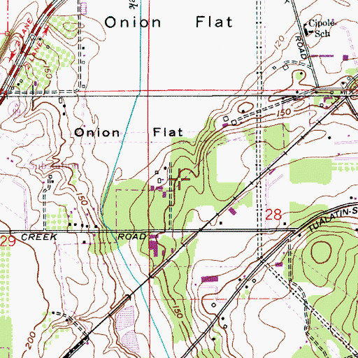 Topographic Map of Krause Springs, OR