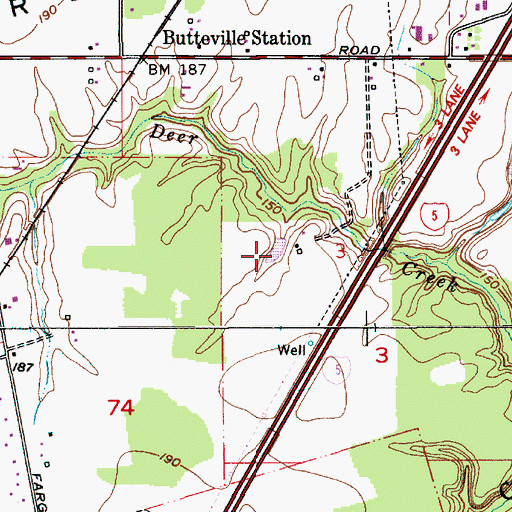 Topographic Map of Nuffer Reservoir, OR