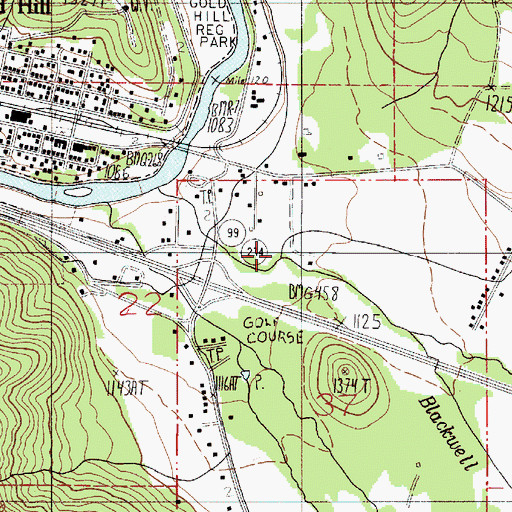 Topographic Map of Faults Creek, OR
