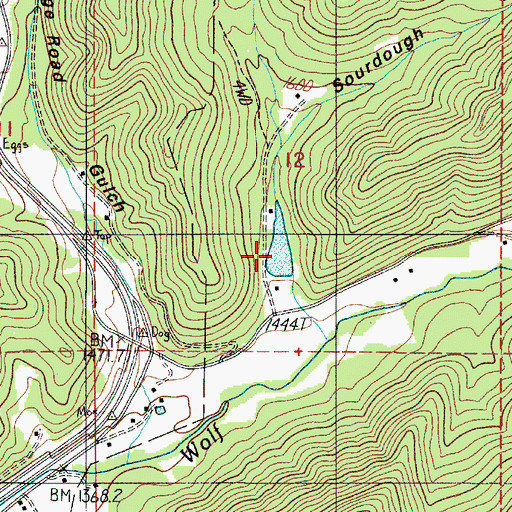 Topographic Map of Strong Reservoir, OR