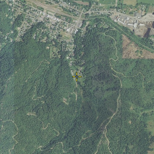 Aerial/Satellite Image of Twin Harbor Log Pond, OR