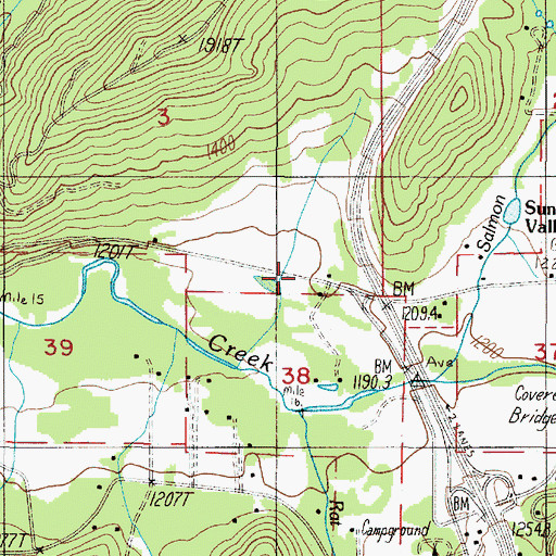 Topographic Map of Fort Leland (historical), OR