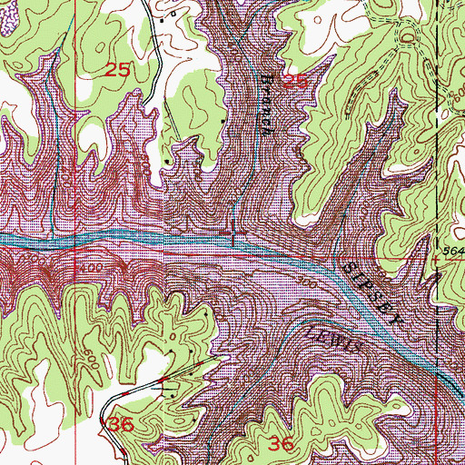 Topographic Map of Clinton Branch, AL