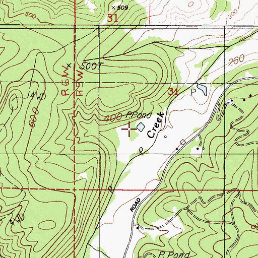Topographic Map of Kenney Reservoir, OR
