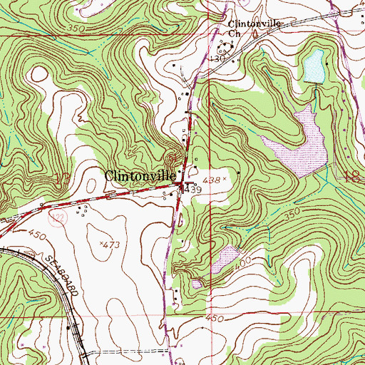 Topographic Map of Clintonville, AL