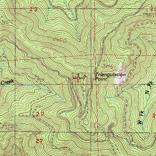 Topographic Map of Triangulation Point, OR