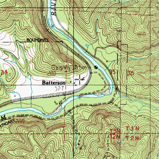 Topographic Map of Anglersvale (historical), OR