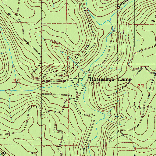 Topographic Map of Horseshoe Camp, OR