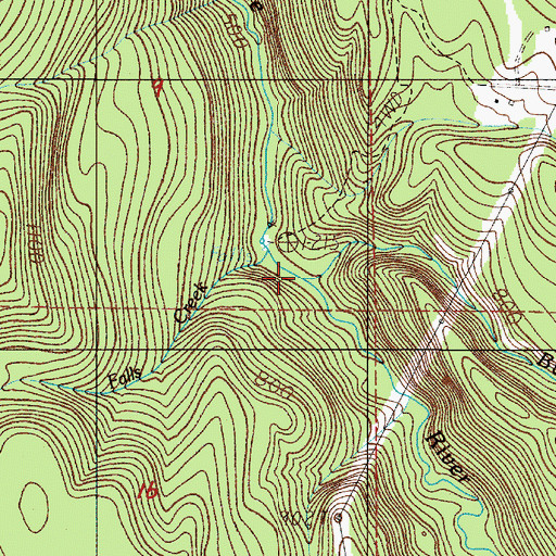 Topographic Map of Buck Creek, OR