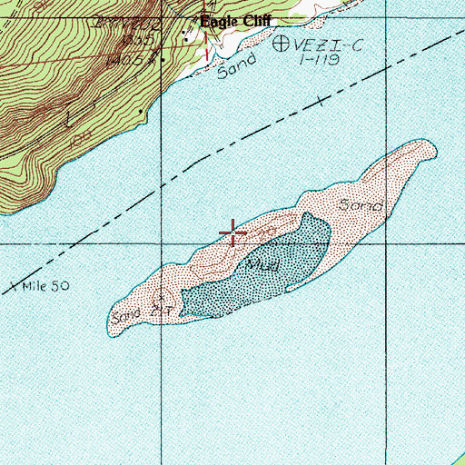 Topographic Map of Eureka Bar, OR