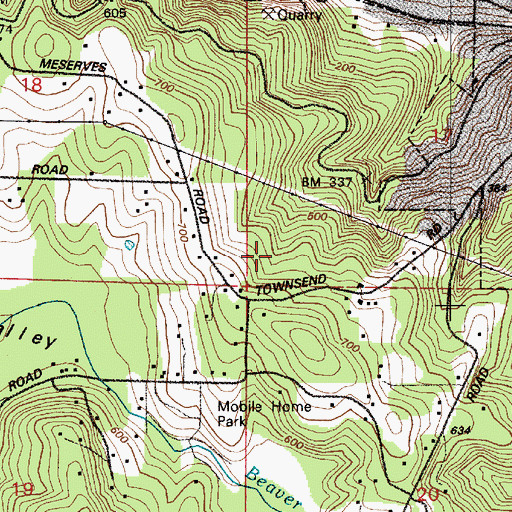 Topographic Map of Winters Spring, OR