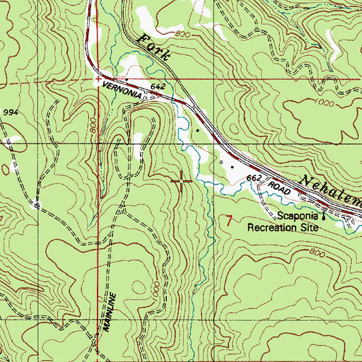 Topographic Map of Jim George Creek, OR