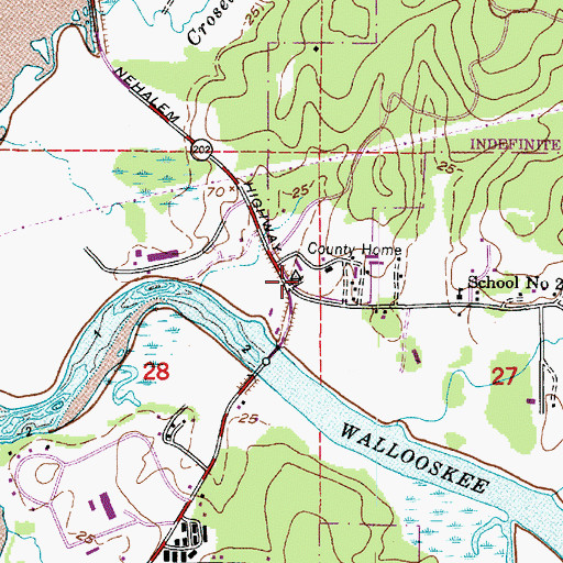 Topographic Map of Clatsop County Home, OR