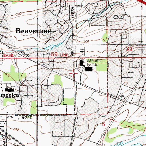 Topographic Map of Howard M Terpenning Recreation Complex, OR