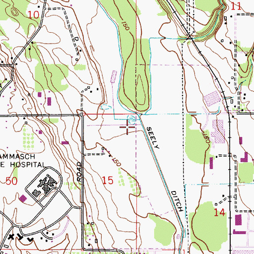 Topographic Map of Seely Ditch, OR