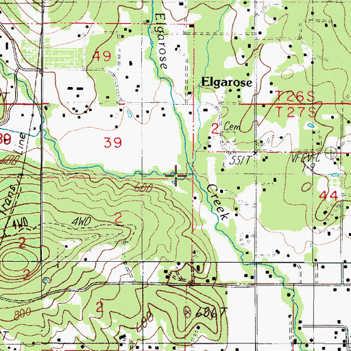 Topographic Map of Willow Creek, OR
