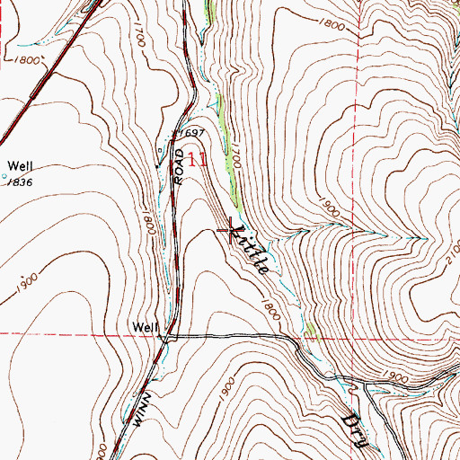 Topographic Map of Earthquake Spring, OR