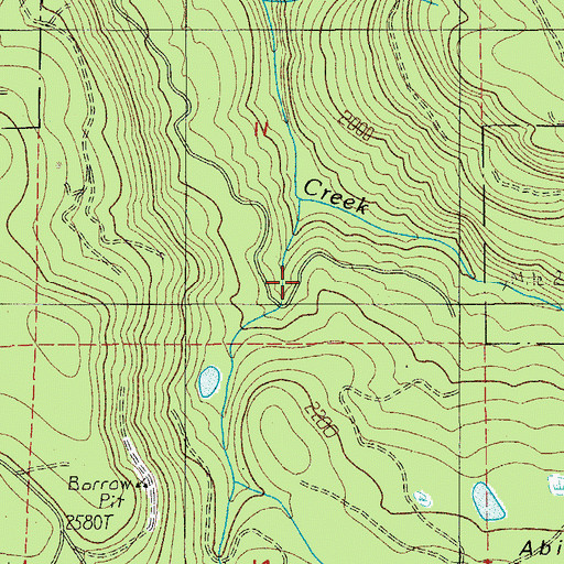 Topographic Map of Abiqua Basin, OR