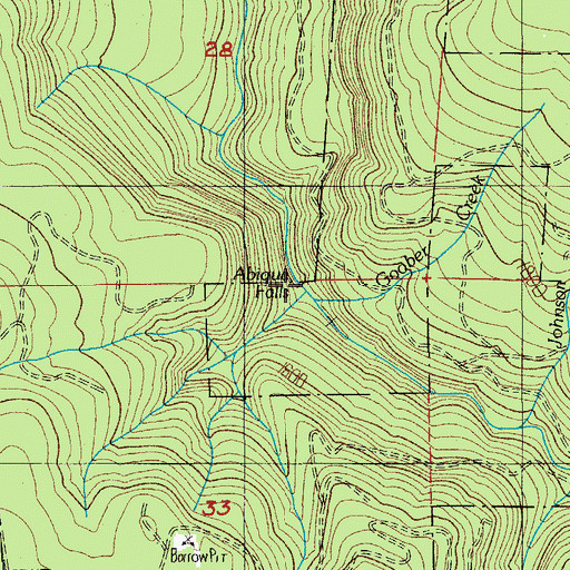 Topographic Map of Abiqua Falls, OR