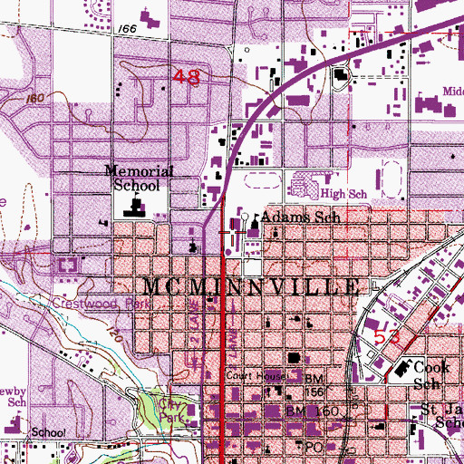 Topographic Map of Media Arts Communication Academy, OR