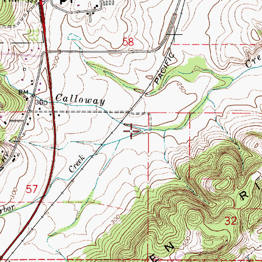 Topographic Map of Arbor Creek, OR