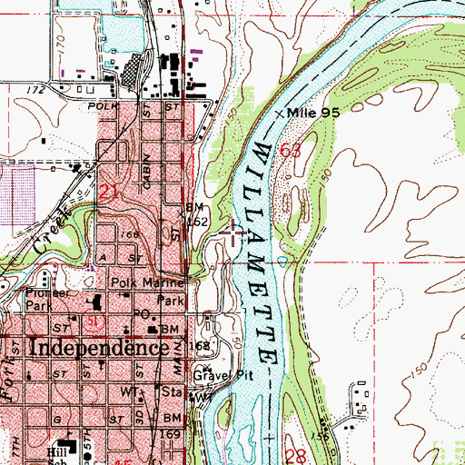 Topographic Map of Ash Creek, OR