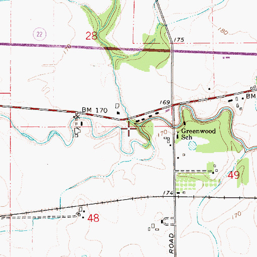 Topographic Map of Baskett Slough, OR