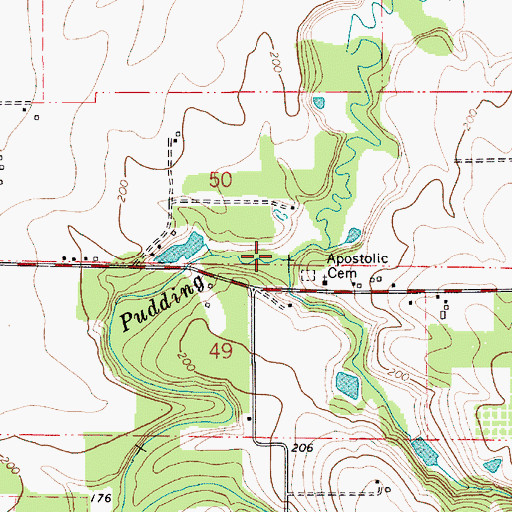 Topographic Map of Beaver Creek, OR