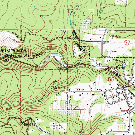 Topographic Map of Berry Creek, OR