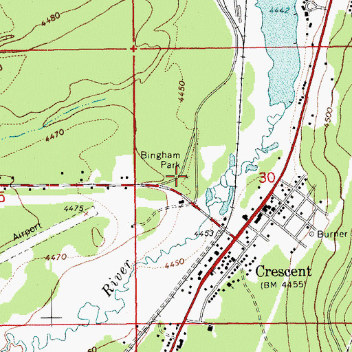 Topographic Map of Bingham Park, OR