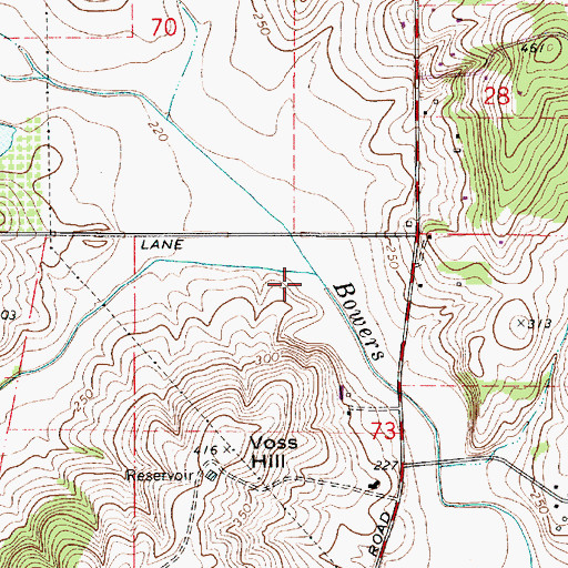 Topographic Map of Calloway Creek, OR