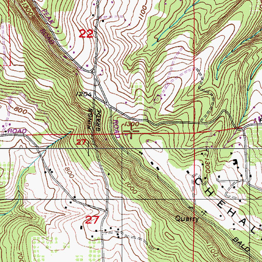 Topographic Map of Chehalem Mountains, OR