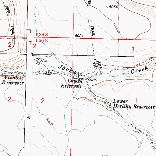 Topographic Map of Coyote Reservoir, OR