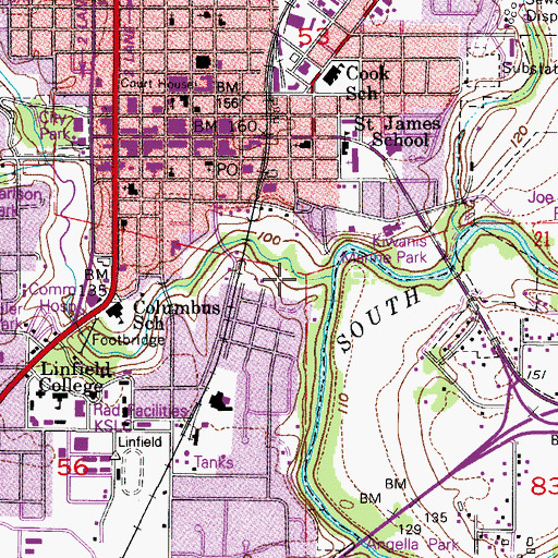 Topographic Map of Cozine Creek, OR