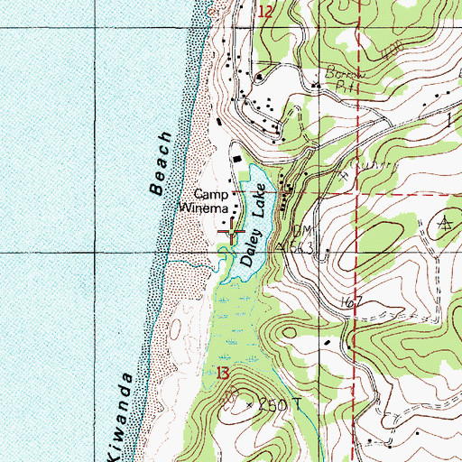 Topographic Map of Winema Lake, OR
