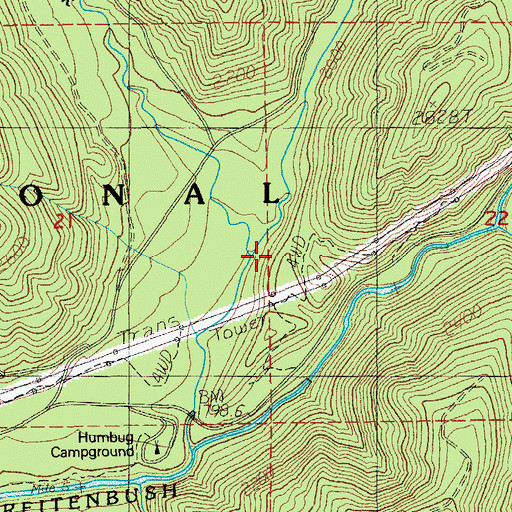 Topographic Map of East Humbug Creek, OR