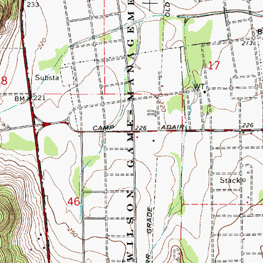 Topographic Map of E E Wilson Game Management Area, OR