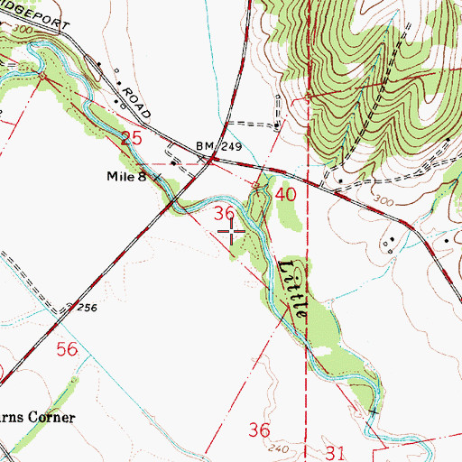 Topographic Map of Fern Creek, OR