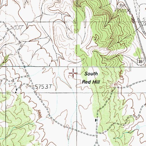 Topographic Map of South Red Hill, AZ