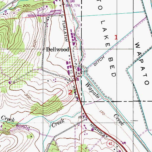 Topographic Map of Goodin Creek, OR