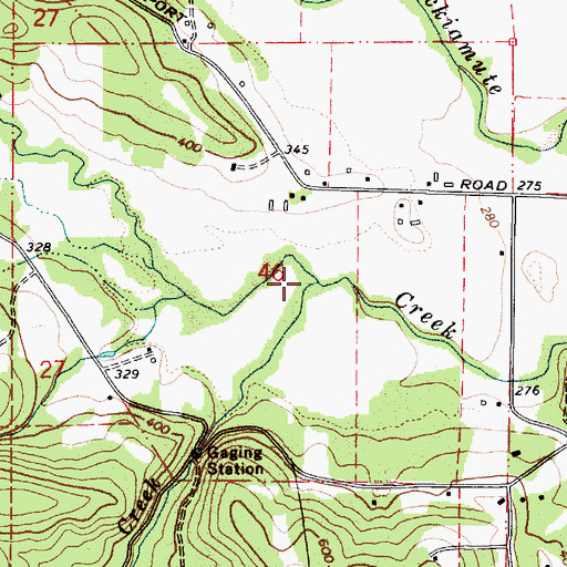 Topographic Map of Grant Creek, OR