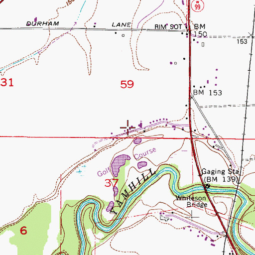 Topographic Map of Happy Acres Memorial Hospital (historical), OR