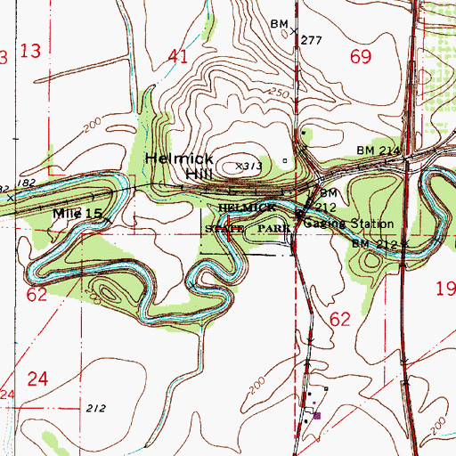 Topographic Map of Sarah Helmick State Park, OR