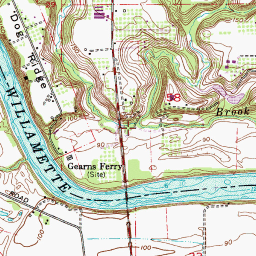 Topographic Map of Hess Creek, OR