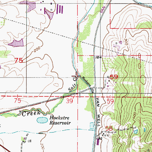 Topographic Map of Hoekstre Slough, OR