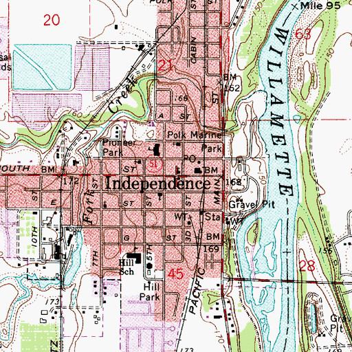 Topographic Map of Independence, OR